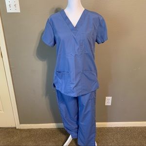 Just Love Light Blue Scrub Set - Size XS